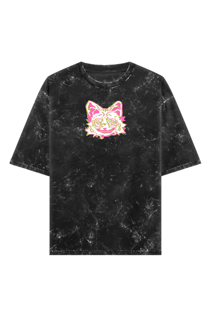 Spiteful Devotion Acid-Wash Oversized Tshirt