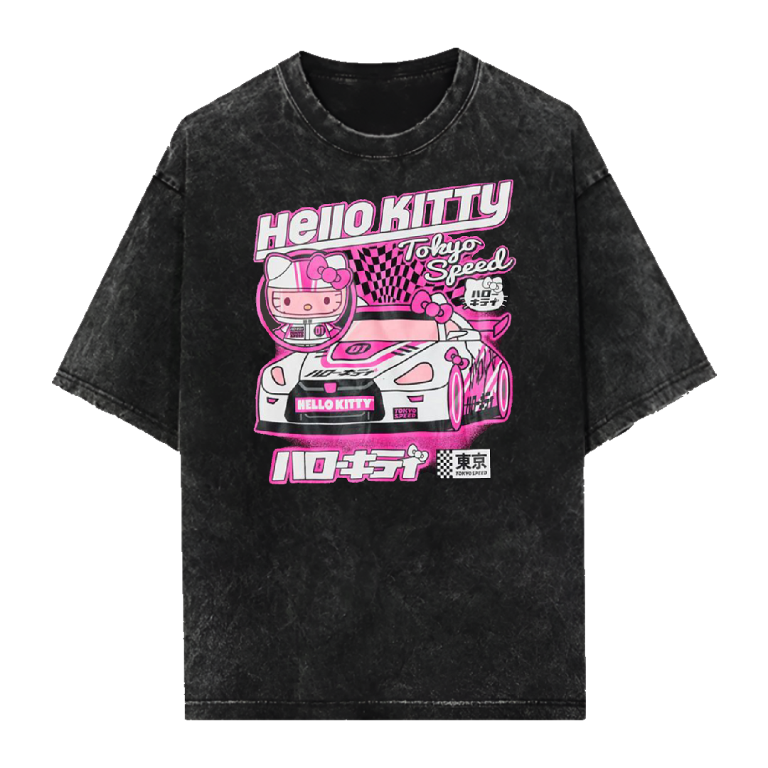 Hello Kitty Acid Wash Oversized T-shirt