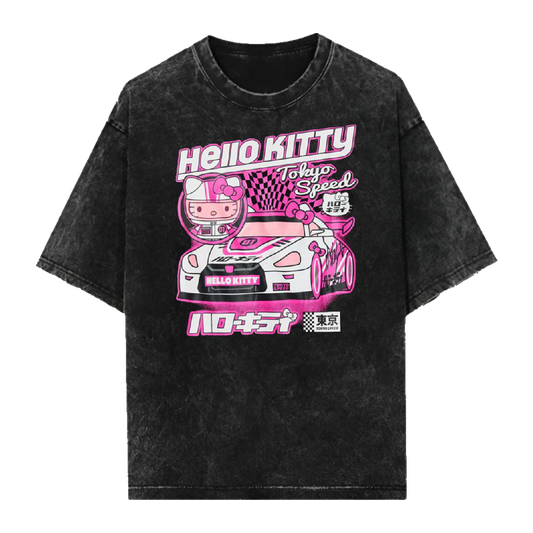Hello Kitty Acid Wash Oversized T-shirt